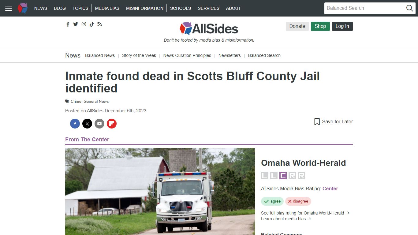Inmate found dead in Scotts Bluff County Jail identified